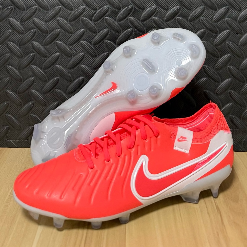 Nike Tiempo Legend 10 Elite FG Lava Red Soccer Cleats DV4328-800 Mens Size 6
